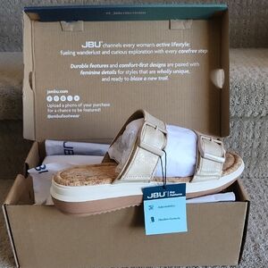 JBU Gold Slide Sandals